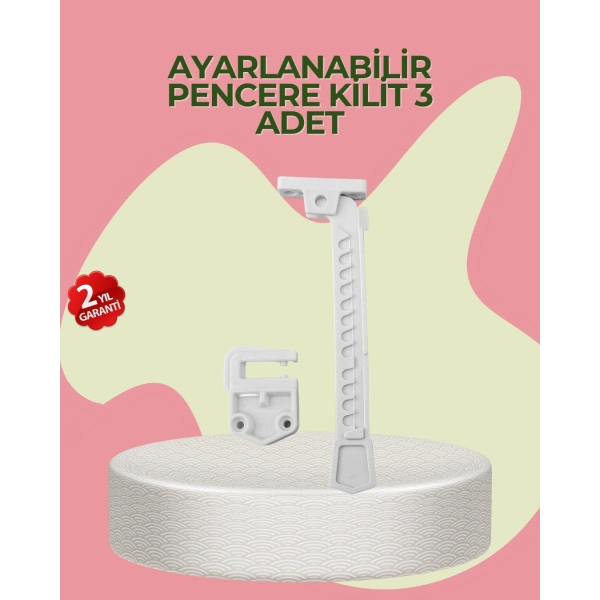 Cam Pencere Açılma Kontrol Kilidi Kolay Montaj 3’lü