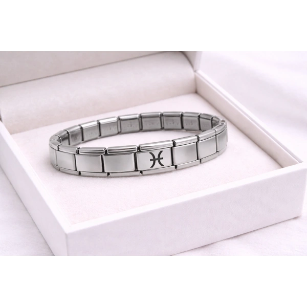 Çelik Nomination Bileklik Balık Burcu | Paslanmaz Çelik Burç Bilekliği | Zarif ve Anlamlı Tasarım