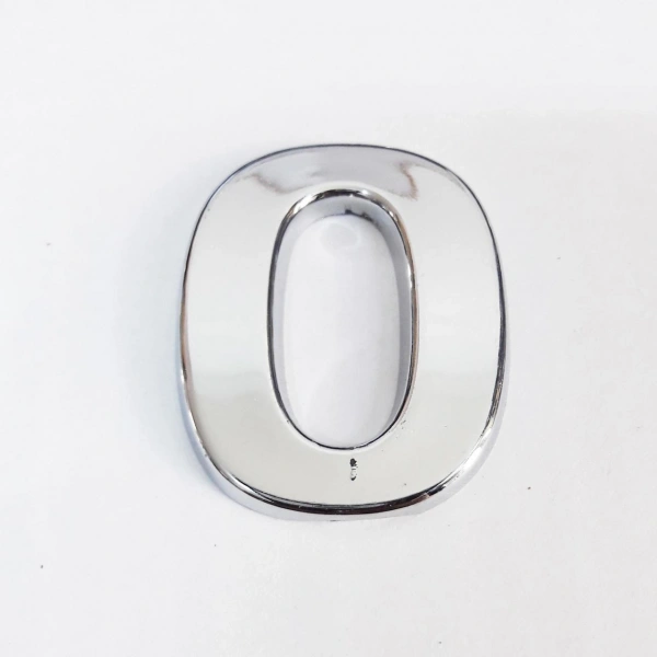 Cemax 0 Rakamı 3,75 cm Krom Yapışkanlı