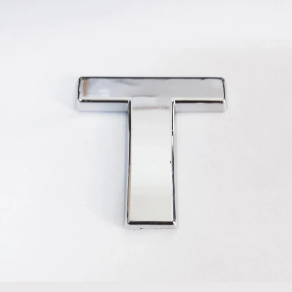 Cemax T Harfi  3,75 cm Krom Yapışkanlı