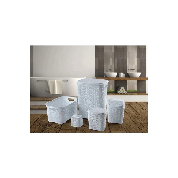 Çeyiz Seti Rattan 5 Parça Örgülü Çeyiz Seti