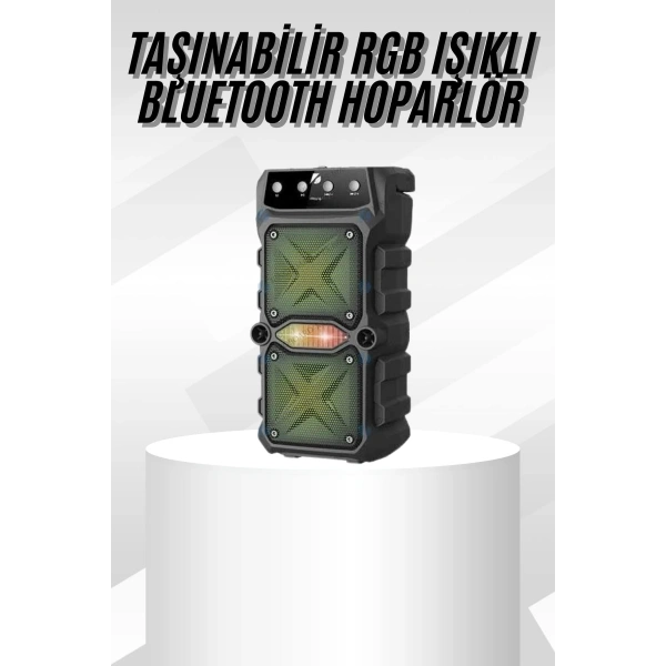 Çift Çıkışlı Güçlü Bataryalı Kablosuz Yüksek Ses Kaliteli Bluetooth Hoparlör