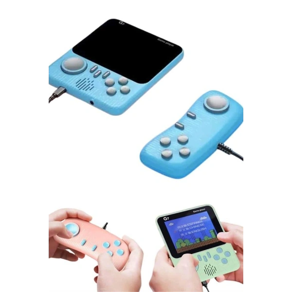 Çift Konsol 666 Adet Retro Oyun El Atarisi Taşınabilir 3.5 İnç Ekran