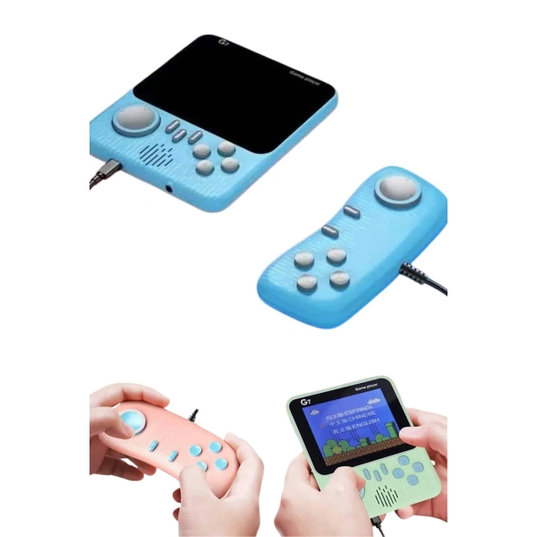 Çift Konsol 666 Adet Retro Oyun El Atarisi Taşınabilir 3.5 İnç Ekran