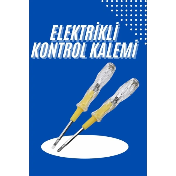 Çift Uçlu Kontrol Kalemi Elektrik Test Kalemi Şeffaf