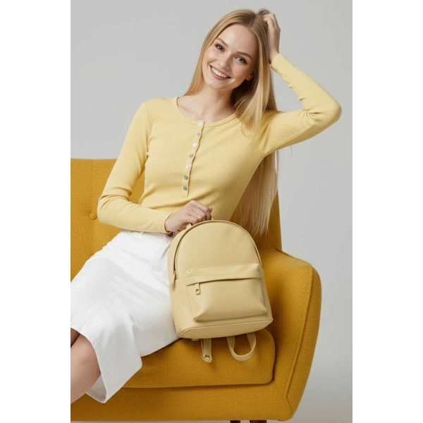 Çıtçıt Detaylı Bluz Sarı T4343