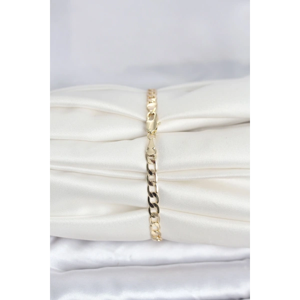 CM 14K Gold Renk Halka Zincir Model Kadın Bileklik