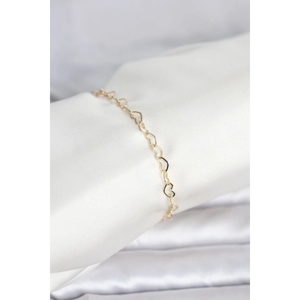 CM 14K Gold Renk Kalpli Zincir Model Kadın Bileklik