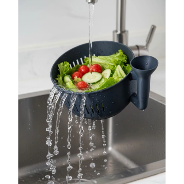 Çok Amaçlı Sebze Yıkayıcı Ergonomik Tasarım Süzgeçli Mutfak Kabı