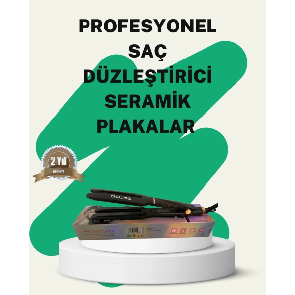 Daling Profesyonel Saç Düzleştirici Seramik Yüzey Tüm Saç Tipleri İçin