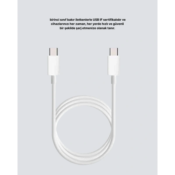 Dayanıklı Dış Kaplamalı 30W 5.0A Type-C Hızlı Şarj ve Data Kablosu