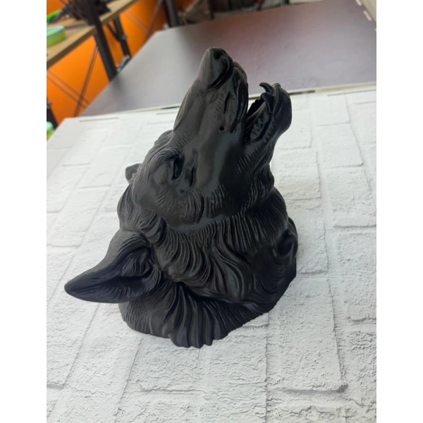 Dekoratif Asılabilir Siyah Ayı Başı 3D Duvar Heykeli 25x19 cm