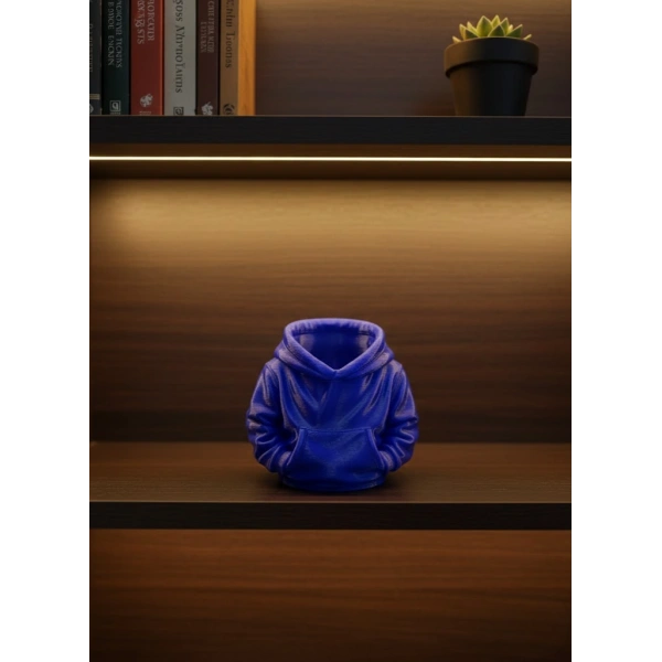 Dekoratif Lacivert Hoodie Kalemlik 10x10 cm