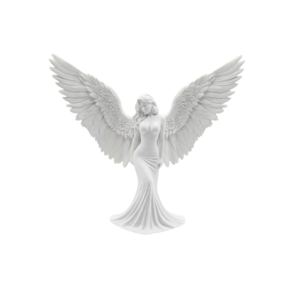 Dekoratif Melek İnsan Figürlü 3D Heykel Biblo Modern Ev Dekoru