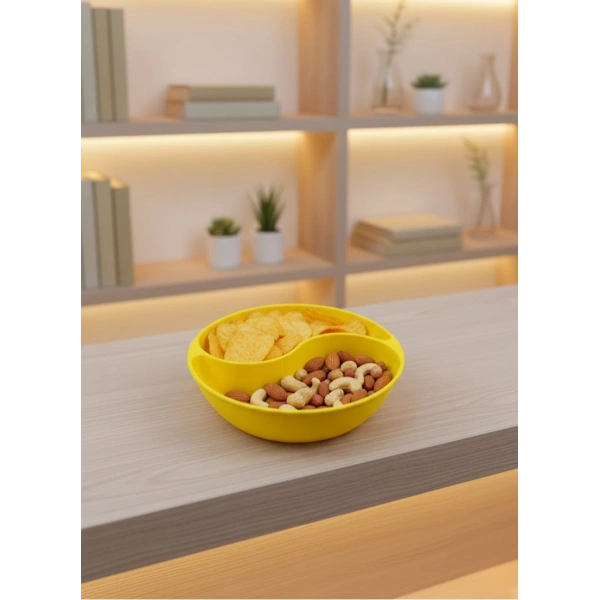 Dekoratif Sarı Çerezlik Kase 4’lü Set 3x12 cm