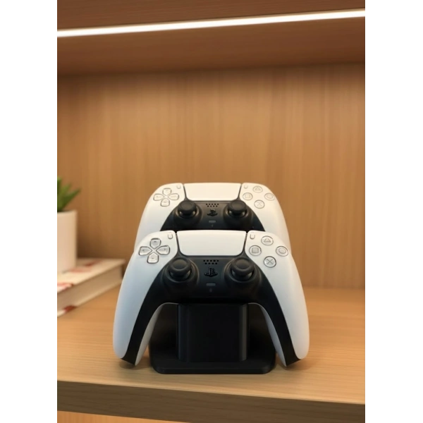 Dekoratif Siyah İkili Gamepad Standı 7x18 cm