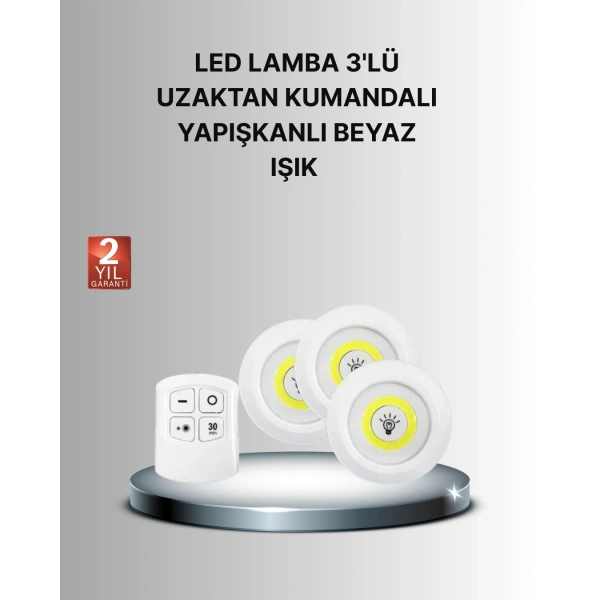 Dekoratif ve Pratik 3’lü Kumandalı Spot LED Aydınlatma