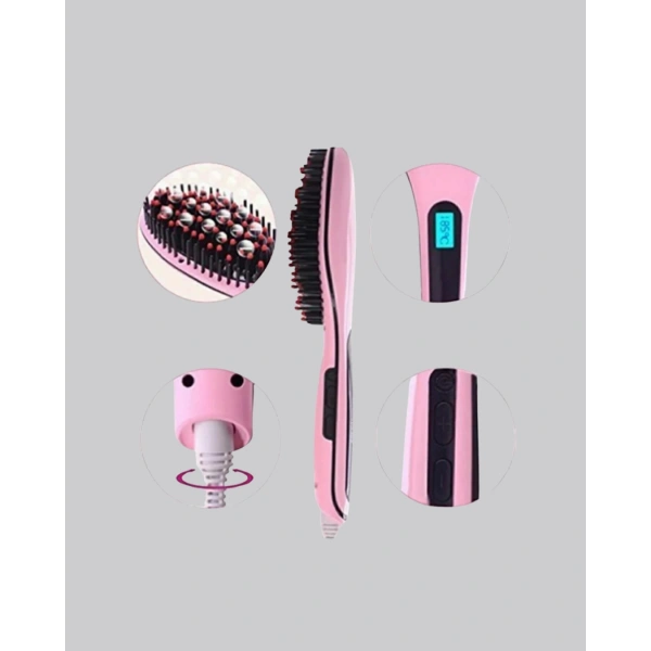 Dijital Ekranlı Seramik Saç Düzleştirici Tarak – 5 Kademeli Isı Ayarı, İyon Kontrollü