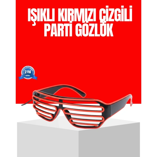 Dikkat Çeken Tasarımlı LED Işıklı Eğlence Gözlüğü