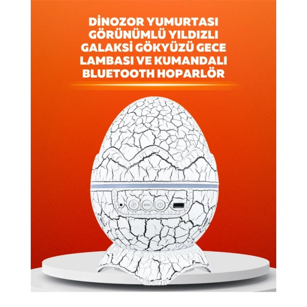 Dinozor Yumurtası Tasarımlı Projektörlü Gece Lambası