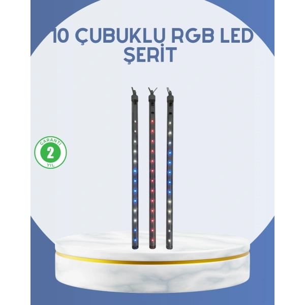 Dış Mekan LED Kayan Yıldız Işığı 10 Çubuk Aydınlatma