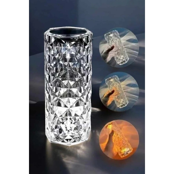 Dokunmatik Kristal Gece Lambası Hediyelik