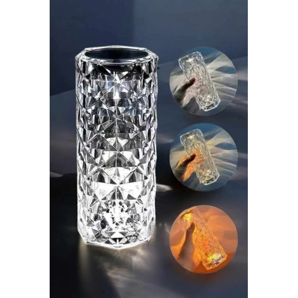 Dokunmatik Kristal Gece Lambası Hediyelik