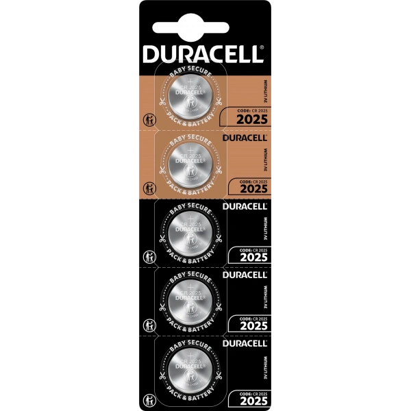 Duracell CR2025 3V Lityum Pil 5li Paket