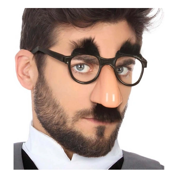 Eğlenceli Kılık Değiştirme Kaş Bıyık Mizah Gözlüğü 9x13 cm