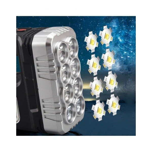 El Feneri Solar Panelli Ledli Powerbank Cob Fener