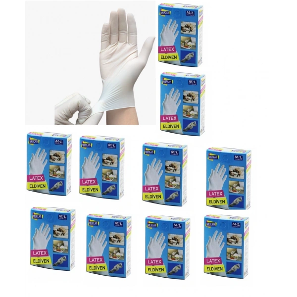 Eldiven Latex Eldiven Muayene Eldiveni M/L 60 Adet