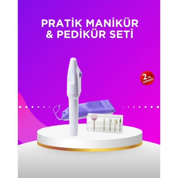 Elektrikli Manikür ve Pedikür Matkap Seti – Ayarlanabilir Hız, Ergonomik ve Sessiz