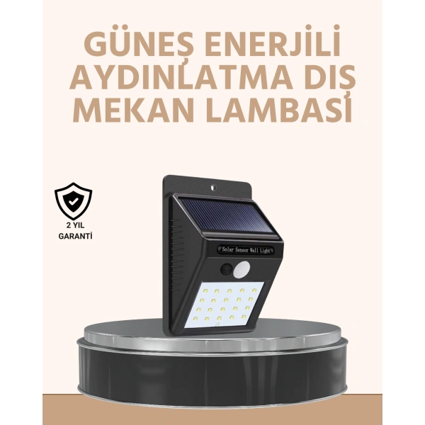Enerji Tasarruflu ve Otomatik Sensörlü LED Güneş Işığı – Dış Mekan Uyumlu