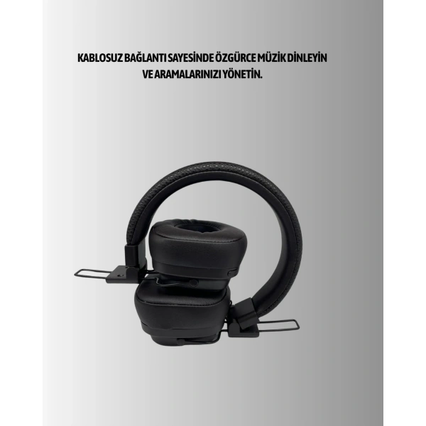 Ergonomik Konforlu Kablosuz Kulak Üstü Bluetooth Kulaklık