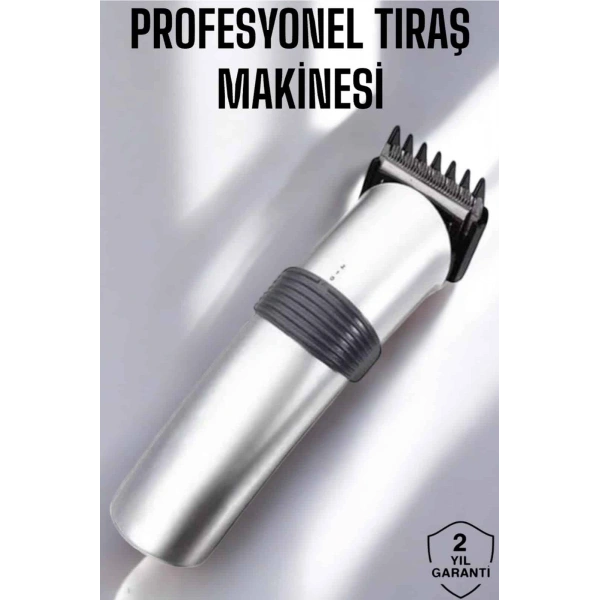 Erkeklere Özel Şarjlı Saç ve Sakal Kesme Tıraş Makinesi Seti