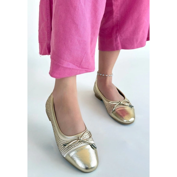 Etya Gold Cilt Babet Ayakkabı