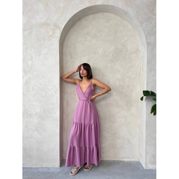 Fırfırlı katlı elbise s255049