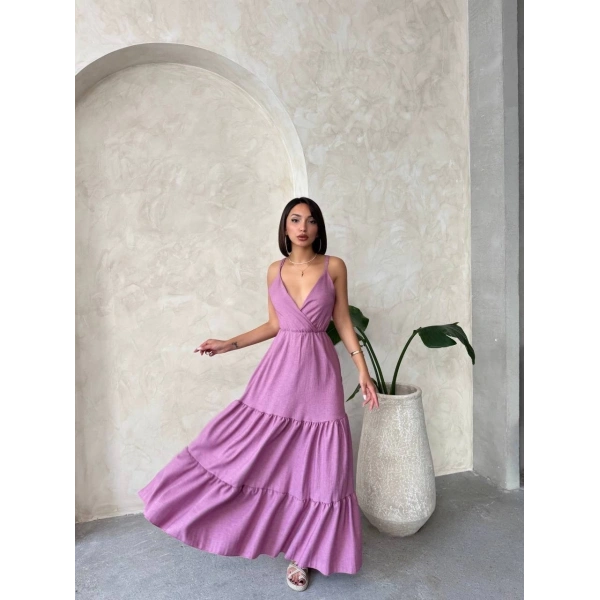 Fırfırlı katlı elbise s255049