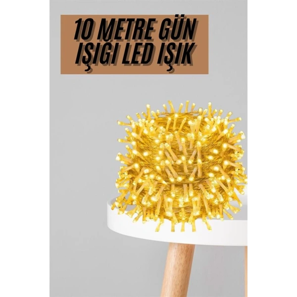 Fişli 10 Metre Günışığı Led Işık 3 Aydınlatma Modlu Dekoratif Ortam Aydınlatması