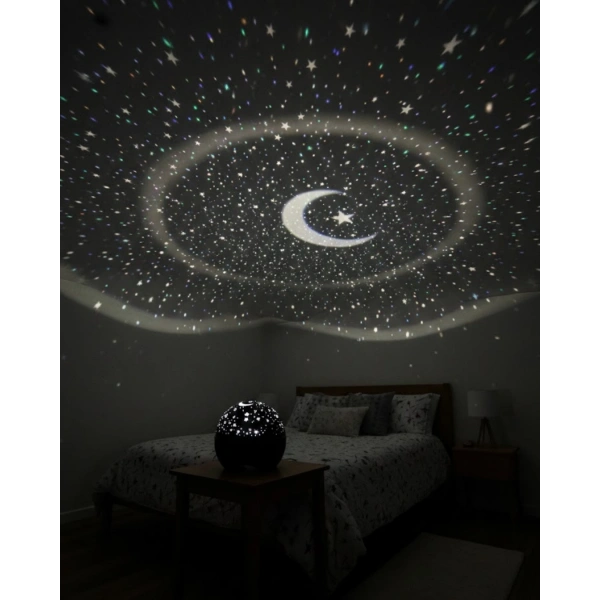 Fişli Yıldız Projektör Gece Lambası Müzikli