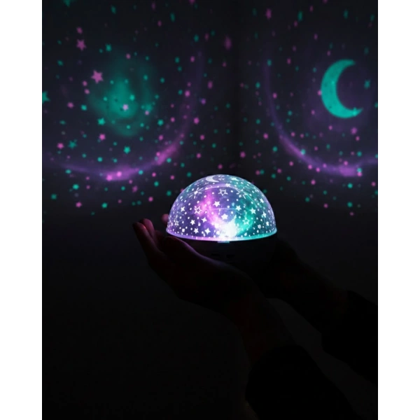 Fişli Yıldız Projektör Lamba Hoparlörlü Gece Işığı