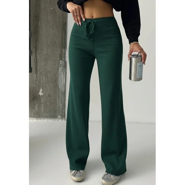 Fit comfort bej salaş pantolon petrol yeşili A6011