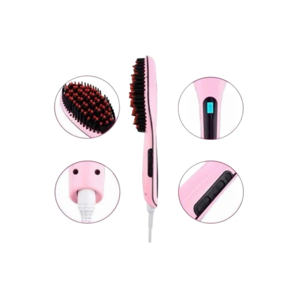 Fön Etkili Saç Düzleştirici Tarak Yıpranma Karşıtı Döner Kablo Isı Ayarlı