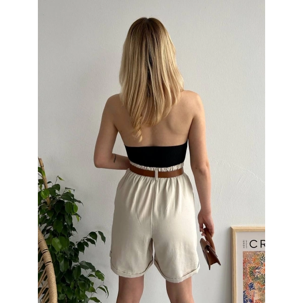 Gabardin kumaş şort