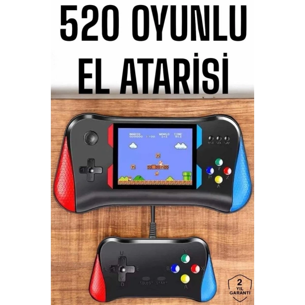 Gamepad Joystick 500 Oyunlu Retro Oyun Konsolu Tv Bağlantı Özellikli 2 Kişilik Destekli