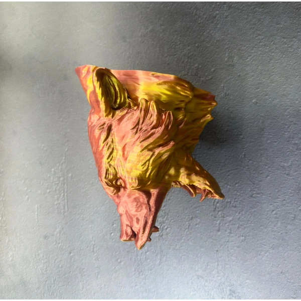 Gold Kırmızı Jaguar Duvar Dekoru Asılabilir Hediyelik 3D Heykel 20x16 cm