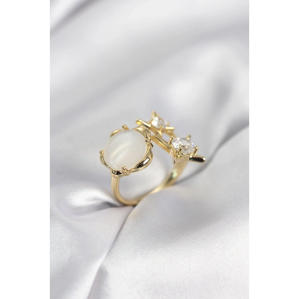 Gold Renk Kutup Yıldızı Model Kadın Yüzük