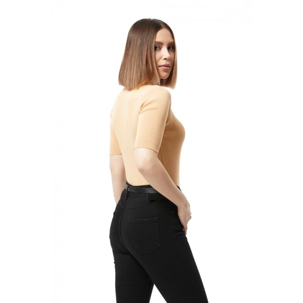 Gömlek yaka yazlık triko bluz