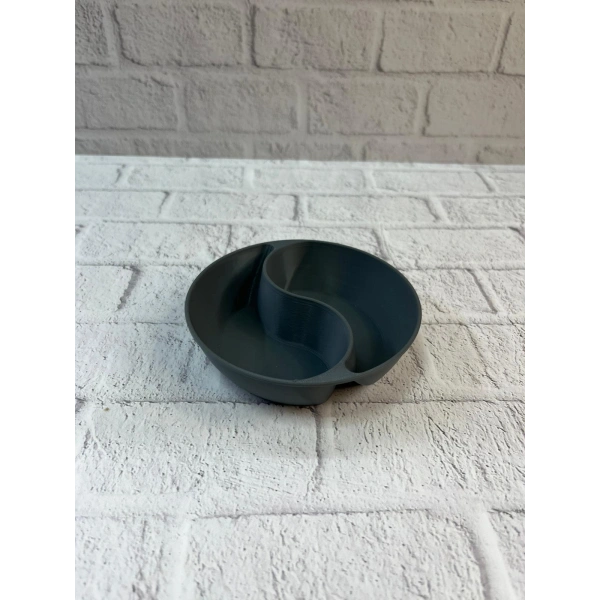 Gri Çerezlik Kase Seti Modern Bölmeli Sunum Tasarımı