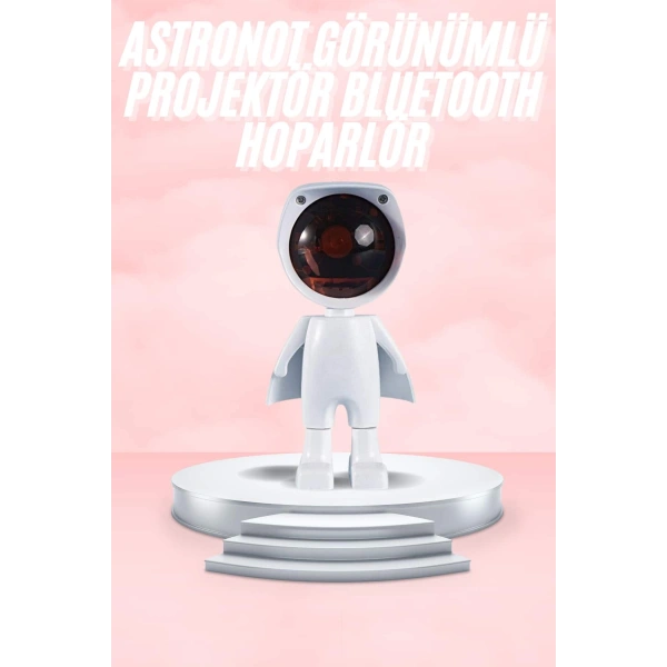Gün Batımı Lambası Işık Arka Plan Projektör Sevimli Astronot Enerji Tasarruflu